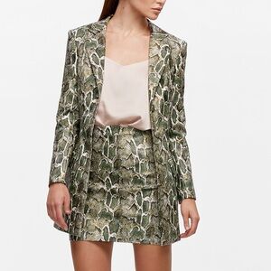 Python Faux-Leather Blazer Jacket